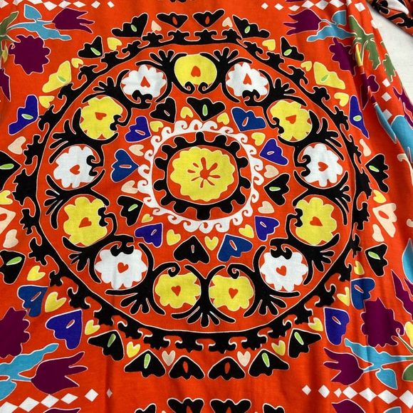 Mara Hoffman “Suzani” dress colorful boho romantic print long sleeve 3/4” - Picture 9 of 9